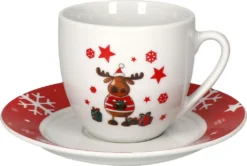 Kaffeeservice Elch 18tlg. Für 6 Personen Weiß Mit Weihnachtsdekor Lustiger Elch -LuxeTafel Verkäufe 03224108992920f8422a8e1c86058f32