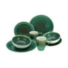 CreaTable, 25863, Serie Caldera Grün, Geschirrset, Kombiservice 8 Teilig, Farbe:Grün