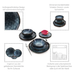 Sänger SÄNGER Steingut Geschirrset Tokio, Tafelservice 12 Teilig Für 4 Personen -LuxeTafel Verkäufe 09f6ce02442b991d537cf10912f442f2
