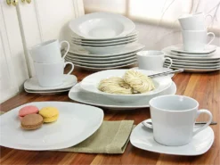 CreaTable 19511 Tafelservice Amelie Für 6 Personen + Uni, Porzellan, Weiß (1 Set, 12-teilig) -LuxeTafel Verkäufe 0f8ce91fda127a8e855f71bed8328a3e
