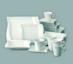 Kombiservice 30-tlg. Harmony, Eckig Mit Geschwungener Kante -LuxeTafel Verkäufe 122882277090a976264d35cef376205f