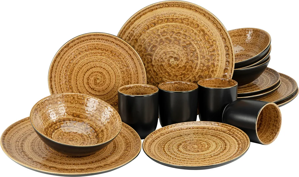 CreaTable 23365 Kombiservice Villa Romana Für 4 Personen, Steingut (1 Set, 16-teilig) 1 CreaTable 23365 Kombiservice Villa Romana Für 4 Personen, Steingut (1 Set, 16-teilig)