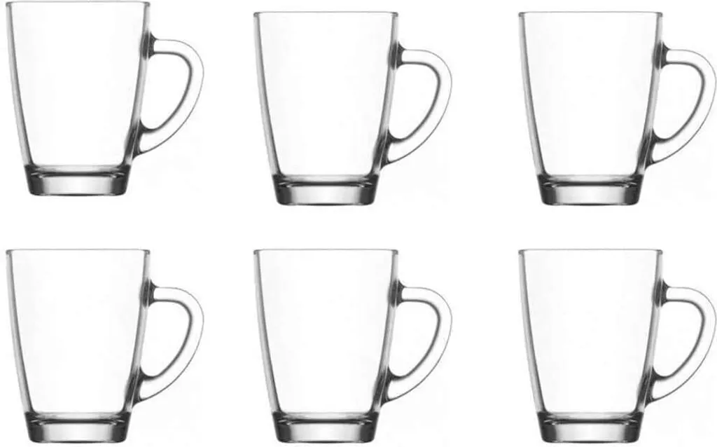 6 Kaffeegläser 300ml Mit Henkel Mit 6 Löffel Teegläser Latte Macchiato Gläser 2 6 Kaffeegläser 300ml Mit Henkel Mit 6 Löffel Teegläser Latte Macchiato Gläser – Bild 2