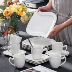 MALACASA, Serie Elvira, 36 Teilig Cremeweiß Porzellan Geschirrset Tafelservice Kaffeeservice Mit Tassen, Untertassen, Dessertteller Für 12 Person 14 MALACASA, Serie Elvira, 36 Teilig Cremeweiß Porzellan Geschirrset Tafelservice Kaffeeservice Mit Tassen, Untertassen, Dessertteller Für 12 Person -LuxeTafel Verkäufe 161fd2150daed9339b4e461aba56f55f