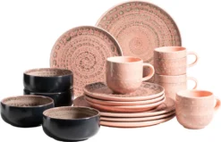 Mäser 931743 Kombiservice Spicy Market Für 4 Personen, Steingut, Rosa (1 Set, 16-teilig) -LuxeTafel Verkäufe 17e6ce2da9572960f71611775c438680