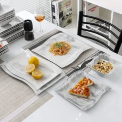 MALACASA, Serie Flora, 32 Tlg. Marmor Porzellan Geschirrset Kombiservice Tafelservice Mit 6 Schalen, 6 Dessertteller, 6 Suppenteller, 6 Speiseteller, 6 Becher Und 2 Rechteckige Servierplatte 12 MALACASA, Serie Flora, 32 Tlg. Marmor Porzellan Geschirrset Kombiservice Tafelservice Mit 6 Schalen, 6 Dessertteller, 6 Suppenteller, 6 Speiseteller, 6 Becher Und 2 Rechteckige Servierplatte -LuxeTafel Verkäufe 1a3d580aa820a0e91af2813c71169c74