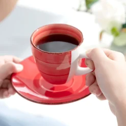 Kaffeeservice Steinzeug, Vancasso BONITA 12 Teiliges Kaffeeset, Cappuccino Tassenset Für 6 Personen, Tassen Und Untertassen -LuxeTafel Verkäufe 1a6b02dd09e3f0bdf7e99e38de105910