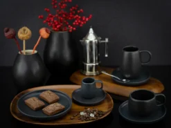 CreaTable 22978 Kombiservice Uno BLACK Für 4 Personen, Steinzeug, Schwarz (1 Set, 16-teilig) -LuxeTafel Verkäufe 1cb30474551456f7e65c455b1977d52e