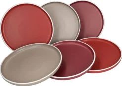 Van Well Liz 24tlg Kombi-Service 6 Pers. Steingut Sand Rot Terracotta Geschirrset -LuxeTafel Verkäufe 1cf7f9e92fd38dfe58155f5b54143e07