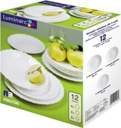 Tafelservice Geschirrset Luminarc 12-tlg. Essservice Teller Hartglas 4 Personen -LuxeTafel Verkäufe 1ff4e33730a43a598b1337b7306fdd34