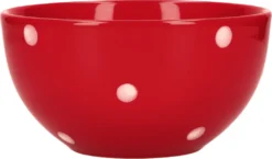 Emily 18tlg Frühstücksset 6 Personen Rot Weiße Punkte Teller Kaffeebecher Schalen Geschirrset -LuxeTafel Verkäufe 251e03f24b5bdae7b51e7ee5b6e38f14