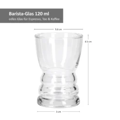 6tlgSet Barista-Gläser Espresso Tee Kaffee 120ml Glas Theke Mini-Bar Servier-Geschirr Tafel Gastro -LuxeTafel Verkäufe 26f093f43d8f5d23a730b09824a9f6d4