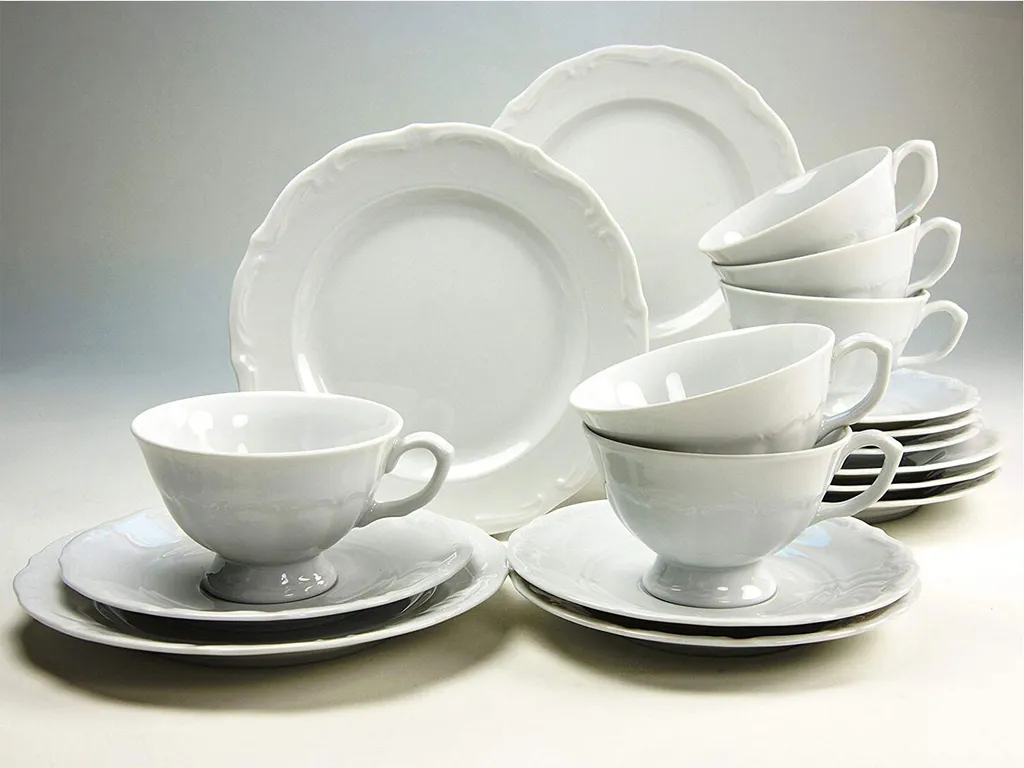 CreaTable 16028 Kaffeegarnitur Maria Theresia Für 1 Personen + Uni, Porzellan, Weiß (1 Set, 3-teilig) 4 CreaTable 16028 Kaffeegarnitur Maria Theresia Für 1 Personen + Uni, Porzellan, Weiß (1 Set, 3-teilig) – Bild 4