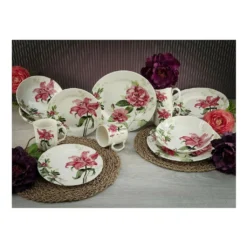 CreaTable 22445 Kombiservice Rosemary Für 4 Personen, Steingut, Mehrfarbig (1 Set, 16-teilig) -LuxeTafel Verkäufe 2c9988c8877cd471718dc925472cf765