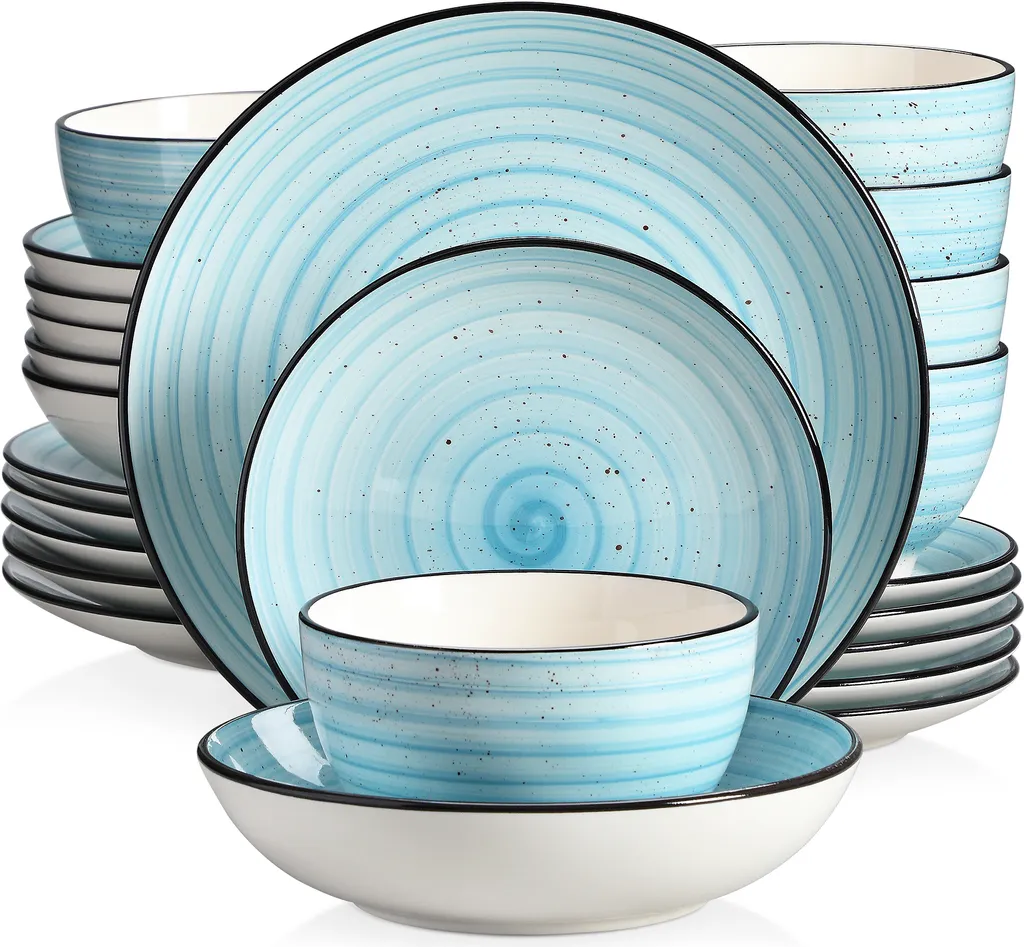 Vancasso Kombiservice »BONBON« Gesschirrset Aus Steinzeug, 24 Teiliges Tafelservice Set, Vintage Aussehen 1 Vancasso Kombiservice »BONBON« Gesschirrset Aus Steinzeug, 24 Teiliges Tafelservice Set, Vintage Aussehen