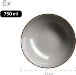 Mäser 931628 Kombiservice Metallic RIM Für 6 Personen, Steinzeug, Grau (1 Set, 24-teilig) -LuxeTafel Verkäufe 339ba646d979e7ab15f52614ad46321f