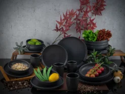 CreaTable 22978 Kombiservice Uno BLACK Für 4 Personen, Steinzeug, Schwarz (1 Set, 16-teilig) -LuxeTafel Verkäufe 3ce8d77569b7ca9d7a4f079e1a28fff7