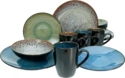 CreaTable 23629 Kombiservice Bali Für 4 Personen, Steinzeug, Mehrfarbig (1 Set, 16-teilig) -LuxeTafel Verkäufe 3e79e8365931608a955de0c509f64462