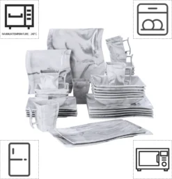 MALACASA, Serie Flora, 32 Tlg. Marmor Porzellan Geschirrset Kombiservice Tafelservice Mit 6 Schalen, 6 Dessertteller, 6 Suppenteller, 6 Speiseteller, 6 Becher Und 2 Rechteckige Servierplatte 19 MALACASA, Serie Flora, 32 Tlg. Marmor Porzellan Geschirrset Kombiservice Tafelservice Mit 6 Schalen, 6 Dessertteller, 6 Suppenteller, 6 Speiseteller, 6 Becher Und 2 Rechteckige Servierplatte -LuxeTafel Verkäufe 3ec9c278c9612da885c6aa818e1e681a