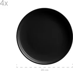 Mäser 931961 Kombiservice Alenia Für 4 Personen, Steinzeug, Schwarz (1 Set, 16-teilig) -LuxeTafel Verkäufe 3f0a36ee2e890340cca4de71f2322dc3