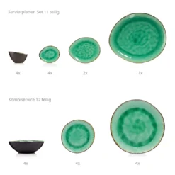 Sänger SÄNGER Steingut Geschirrset Palm Beach, Tafelservice & Servierplatten Set 23 Teilig Für 4 Personen -LuxeTafel Verkäufe 4531c550eed8df3447ed0c0452dcd413