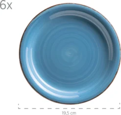 Mäser 931601 Frühstücksset Lumaca Für 6 Personen, Steingut, Dunkelblau (1 Set, 18-teilig) -LuxeTafel Verkäufe 4549253f043313fb6cc7b5936a1b292d