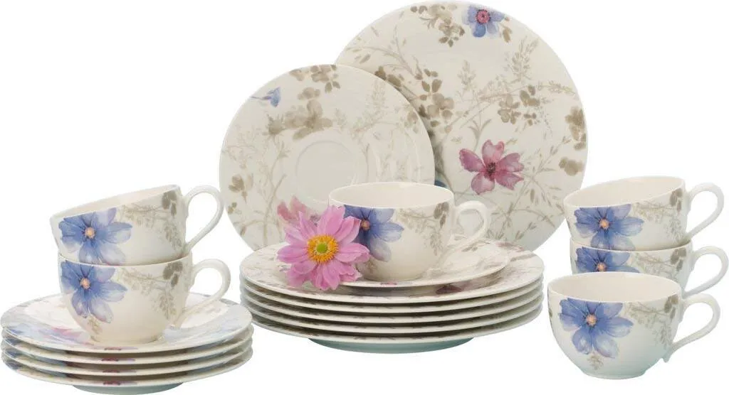 Villeroy & Boch Mariefleur Gris Basic Kaffee Set Für Bis Zu 6 Personen 18 Teilig 2 Villeroy & Boch Mariefleur Gris Basic Kaffee Set Für Bis Zu 6 Personen 18 Teilig – Bild 2