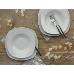 CreaTable 19511 Tafelservice Amelie Für 6 Personen + Uni, Porzellan, Weiß (1 Set, 12-teilig) -LuxeTafel Verkäufe 4dbd1dd0dadad76728926fd07686d3b4