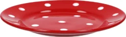 Emily 18tlg Frühstücksset 6 Personen Rot Weiße Punkte Teller Kaffeebecher Schalen Geschirrset -LuxeTafel Verkäufe 5370a821260996aa4d085c3481c13675
