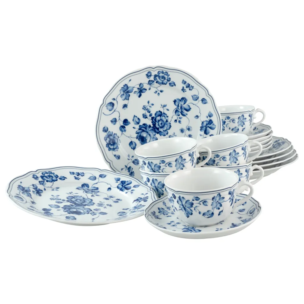 CreaTable 23458 Kaffeeservice Royal Blue Flower Für 6 Personen, Porzellan, Weiß/blau (1 Set, 18-teilig) 1 CreaTable 23458 Kaffeeservice Royal Blue Flower Für 6 Personen, Porzellan, Weiß/blau (1 Set, 18-teilig)
