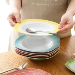 VEWEET Tafelservice 'SPARK' Aus Porzellan, 60-tlg Kombiservice, Kaffeetassen, Untertasse, Dessertteller, Speiseteller Und Suppenteller, Komplettservice Für 12 Personen -LuxeTafel Verkäufe 59b05cd5d86ce993f7ca4b72daae2ae3