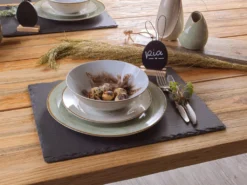 WELLCO Kombiservice Pur 24teilig Grün/grau -LuxeTafel Verkäufe 5cde43e290dad1f3ddf7aea5625aa05d