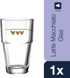 LEONARDO 043467 Solo Latte Macchiato Becher Mit Motiv Herzen, Glas, 410 Ml, Klar -LuxeTafel Verkäufe 69c89e0a69702d0e46aa7c78e64e3726