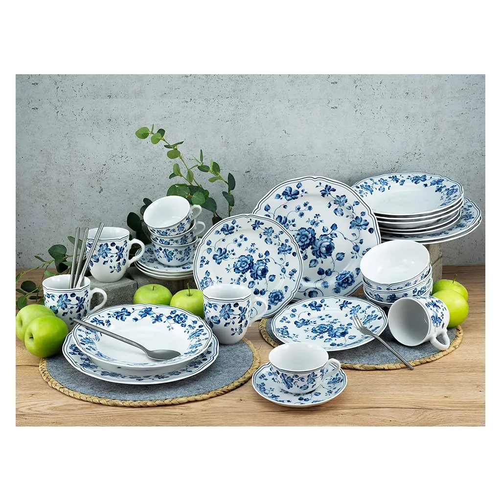 CreaTable 23458 Kaffeeservice Royal Blue Flower Für 6 Personen, Porzellan, Weiß/blau (1 Set, 18-teilig) 7 CreaTable 23458 Kaffeeservice Royal Blue Flower Für 6 Personen, Porzellan, Weiß/blau (1 Set, 18-teilig) – Bild 7