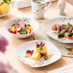 VEWEET Porzellan Kombiservice 'Annie', 40 Teilig Geschirrservice Für 8 Personen, Frühstückservice Mit Je 8 Eierbecher, Kaffeebecher 350 Ml, Müslischalen, Dessertteller Und Flachteller -LuxeTafel Verkäufe 6c5f9aa91c12d9c9e932ff282f468bb7