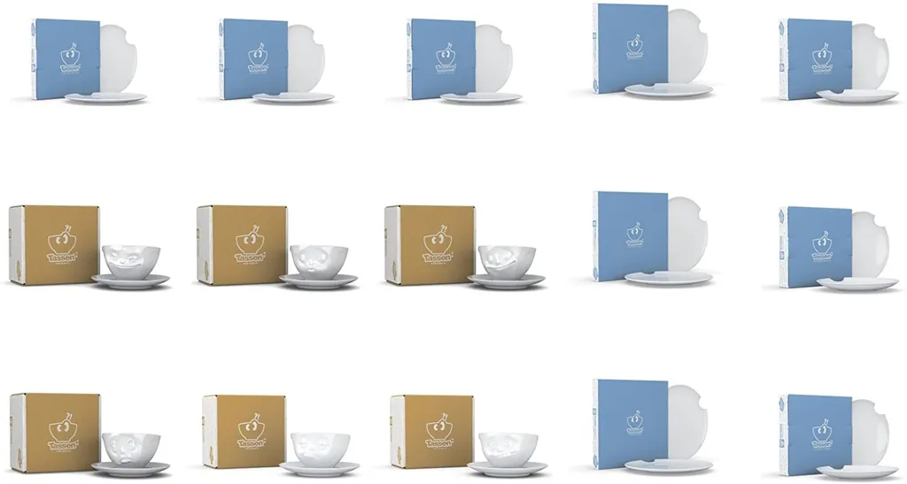 FIFTYEIGHT Kombi-Service 30-tlg. - Tassen + Teller (mit Biss) + Hochwertige Tischsets 1 FIFTYEIGHT Kombi-Service 30-tlg. - Tassen + Teller (mit Biss) + Hochwertige Tischsets