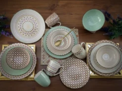 CreaTable 20310 Kombiservice Mandala Für 4 Personen, Steinzeug, Mehrfarbig (1 Set, 16-teilig) -LuxeTafel Verkäufe 706e178214999cd3c629103f561b4091