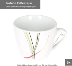 Van Well 18tlg. Kaffeeservice "Fashion" -LuxeTafel Verkäufe 70dc860fcac5ab0ce64cfe536506a8eb