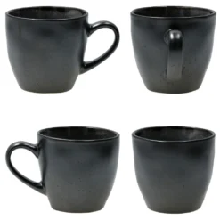 18tlg. Kaffeeservice Reactive Glaze Grey Black Steingut Teller Tasse Schwarz -LuxeTafel Verkäufe 7406ceead1b1a509f635ac2ed812173a