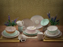 CreaTable 20310 Kombiservice Mandala Für 4 Personen, Steinzeug, Mehrfarbig (1 Set, 16-teilig) -LuxeTafel Verkäufe 7df49ca16ba4ca96b405e5cc6bcaf5a6