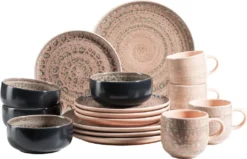 Mäser 931743 Kombiservice Spicy Market Für 4 Personen, Steingut, Rosa (1 Set, 16-teilig) -LuxeTafel Verkäufe 8242d416edbfc1368fb6bad81118b828