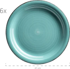 Mäser 931614 Kombiservice Lumaca Für 6 Personen, Steingut, Türkis (1 Set, 30-teilig) -LuxeTafel Verkäufe 84b6df3c4dc46bfcb1f9b3048948f680