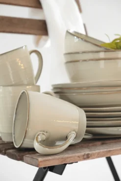 Mäser 931371 Nottingham Vintage Tafel-Service Für 4 Personen Mit Speiseteller Und Suppenteller Im Retro-Look, Steinzeug, Beige, 8-teilig (1 Set) -LuxeTafel Verkäufe 84e44699248b3c123e298dcc07efe504