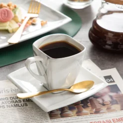 MALACASA, Serie Blance, 36 Tlg. Set Marmor Porzellan Kaffeeservice Geschirrset, Mit 12 Stück Kuchenteller, 12 Stück 180ml Tasse Und 12 Stück Untertasse Für 12 Personen -LuxeTafel Verkäufe 951a8f52bdcf4d3bd62638733a89375f