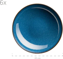 Mäser 931946 Tafelservice Ossia Für 6 Personen, Steinzeug, Blau (1 Set, 12-teilig) -LuxeTafel Verkäufe 97ff2b5d137088eb861acc10459e7388