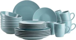 Mäser 931770 Kombiservice Elissa Für 6 Personen, Steinzeug, Türkis (1 Set, 24-teilig) -LuxeTafel Verkäufe 9e032539a6fad536425c02675b86178d