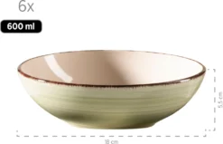 Mäser 931876 Tafelservice Lumaca Für 6 Personen, Steinzeug, Olivegrün (1 Set, 18-teilig) -LuxeTafel Verkäufe a137bda64e9321785901ac0761930981