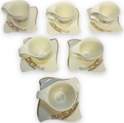 12-teiliges Medusa Mäander Kaffeeservice Mit Goldschliff Kaffeetassen Für 6 Personen 6 Tassen + 6 Untertassen Weiß-Gold Genießen Servieren Kaffee 9 12-teiliges Medusa Mäander Kaffeeservice Mit Goldschliff Kaffeetassen Für 6 Personen 6 Tassen + 6 Untertassen Weiß-Gold Genießen Servieren Kaffee -LuxeTafel Verkäufe a37ce12b59dff01d4decb393ba704814