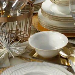 Kütahya Porselen Ilay 24 Teile Porzellan Geschirr Set Gold BNILY24Y2520 -LuxeTafel Verkäufe a3ce10c56f537652d712ad91c7182342