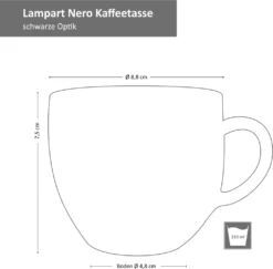 18-tlg. Kaffee-Service Lampart Nero 6 Personen I Tasse + Untertasse + Teller -LuxeTafel Verkäufe a4d30b4f70bfa527f0faad607959f77d